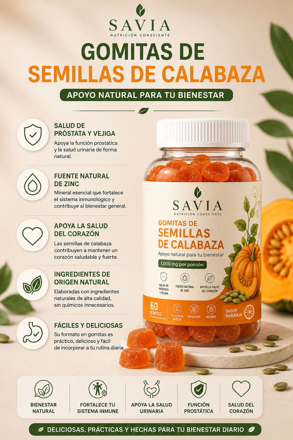 GOMITAS DE SEMILLAS DE CALABAZAS