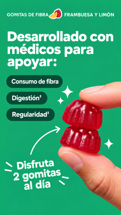 Fibra prebiótica en gomitas: fácil de disfrutar, fácil de incorporar.